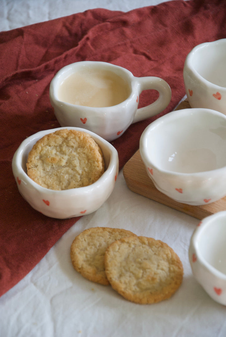 TAZZINE DA CAFFE' CON CUORICINI