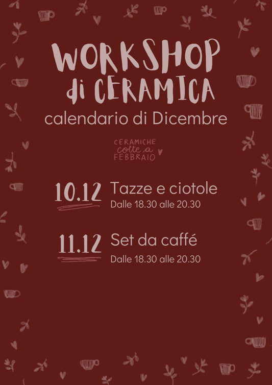WORKSHOP di DICEMBRE 🧡