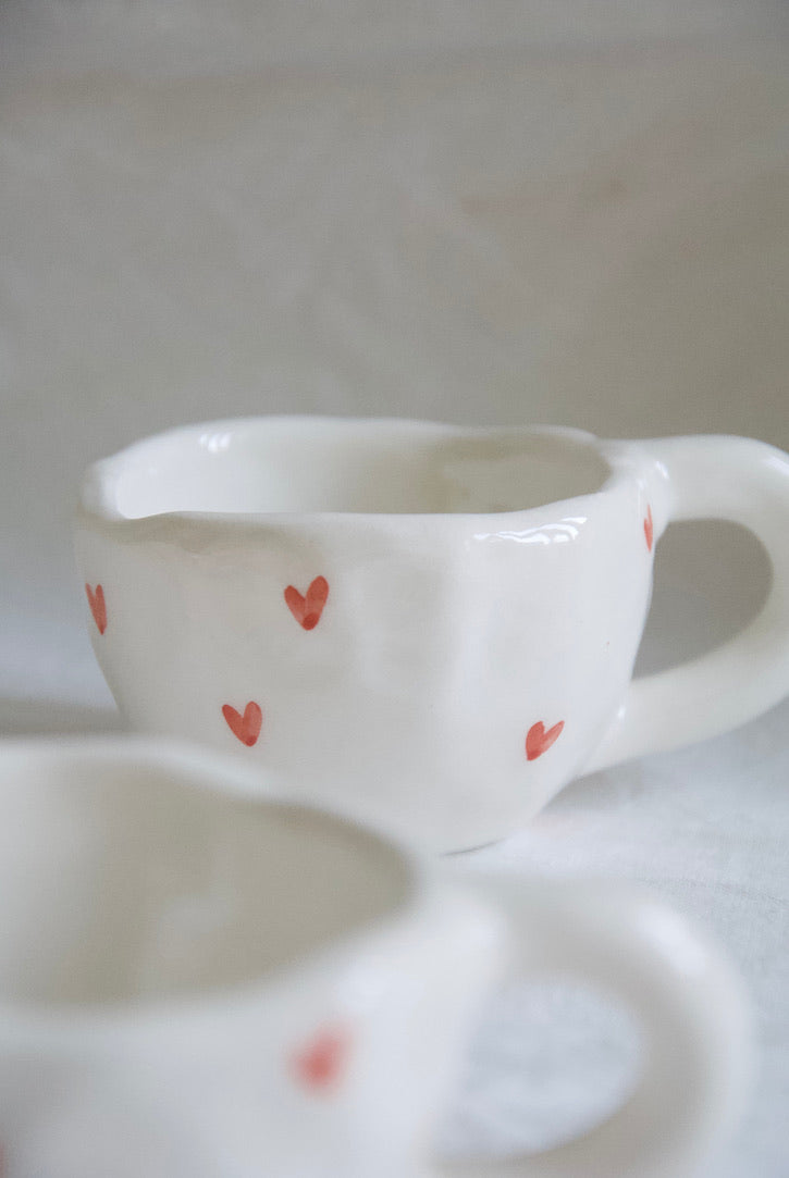 TAZZINE DA CAFFE' CON CUORICINI
